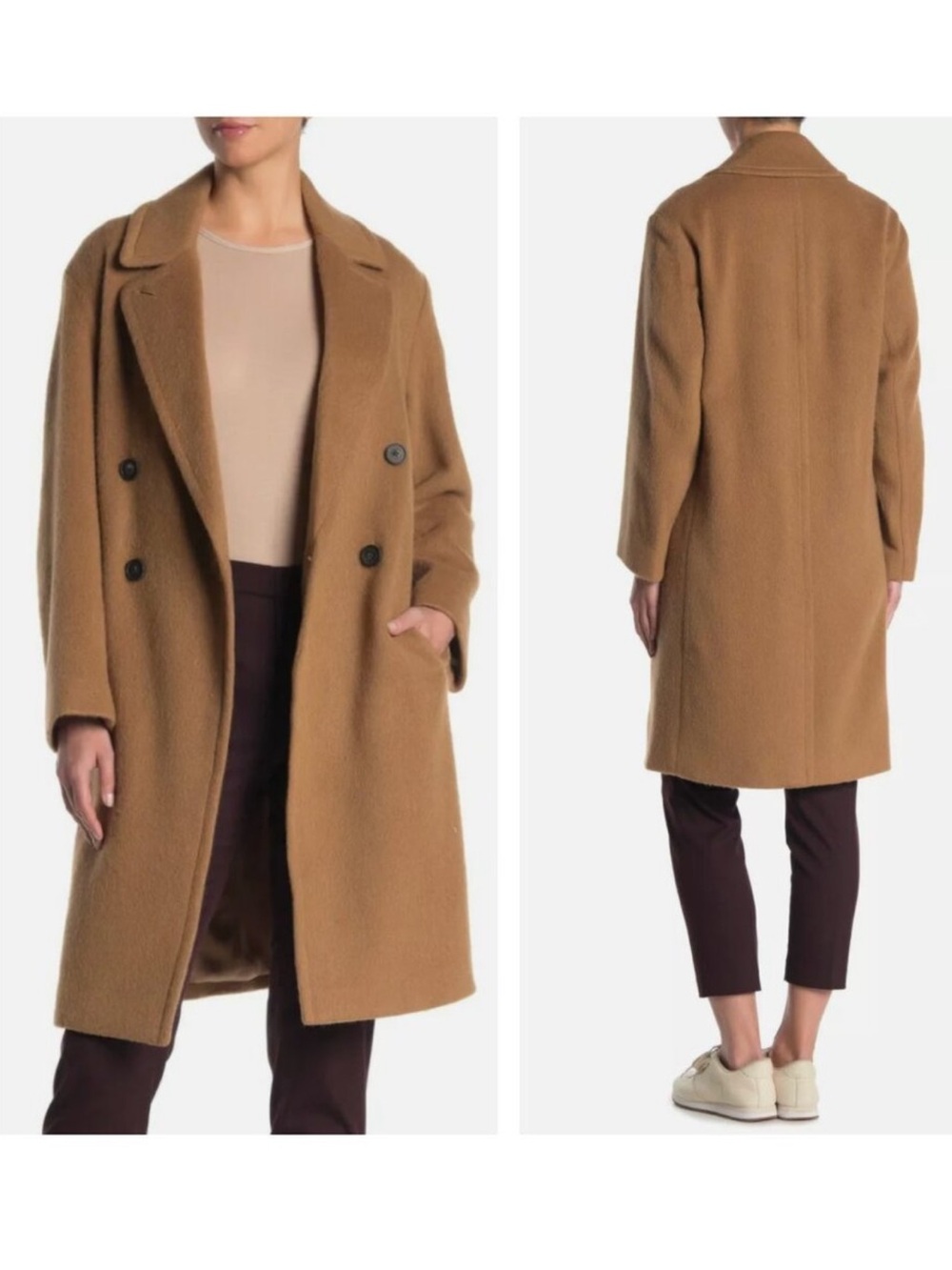 Vince mohair camel tan slouch coat